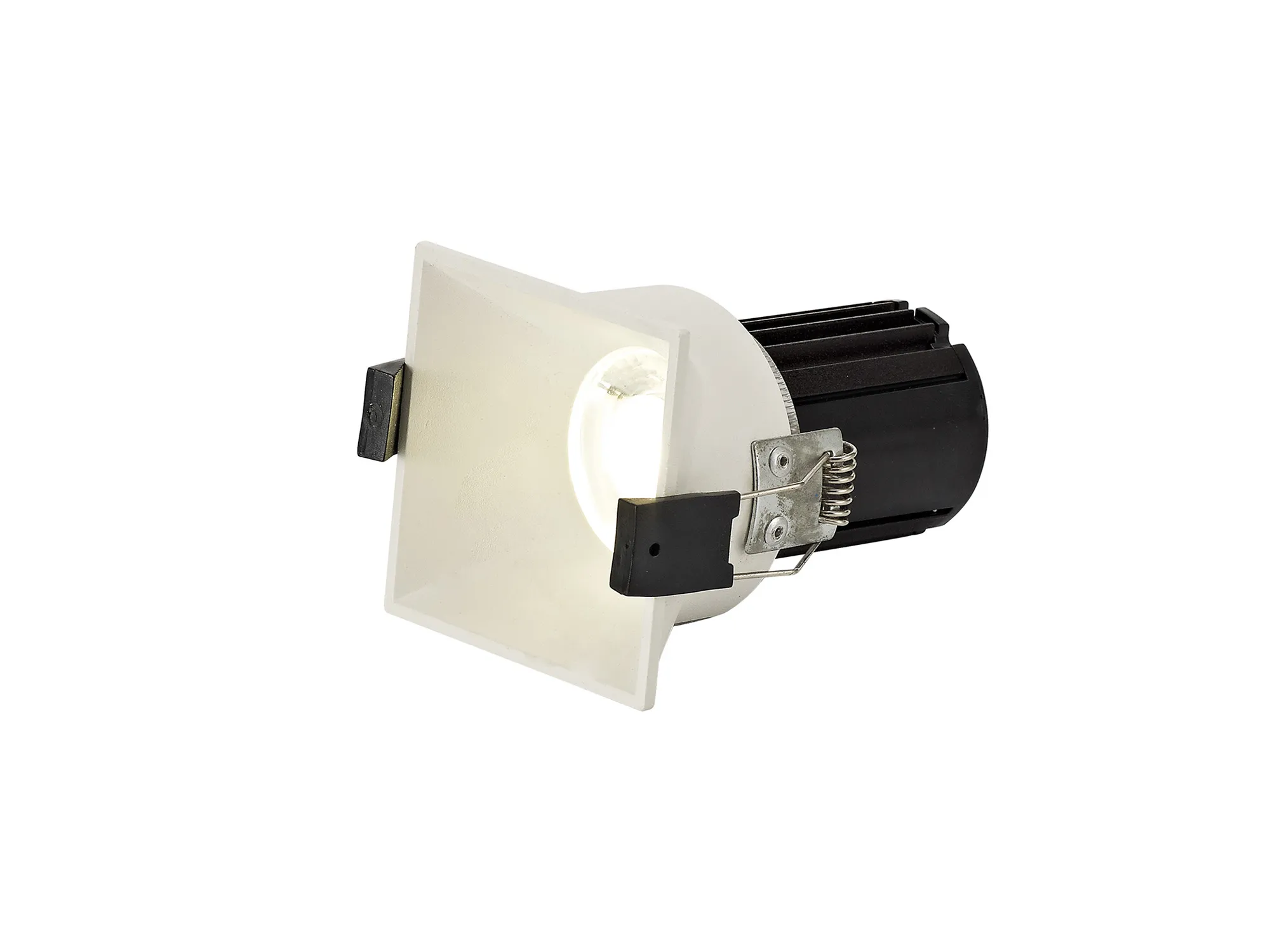 Biox 10 Tridonic Powered 10W 2700K 710lm 36° CRI>90 LED Engine White Square Fixed Recessed Spotlight, IP20